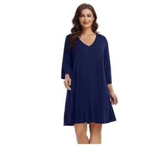 Style & Co. Navy V-Neck Dress/ Top - Size 3X